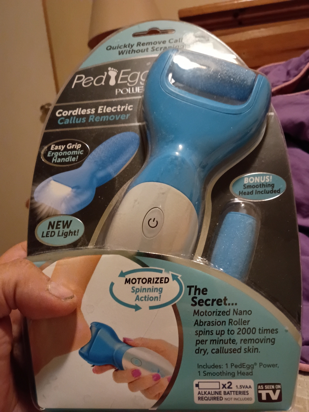 Cordless Electric Callus Remover – Blue